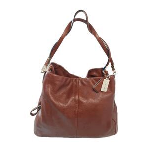 Coach Madison Phoebe Pebble Leather Cognac Brown Handbag 26224